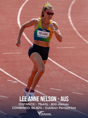 Lee-Anne Nelson competing in the 400m