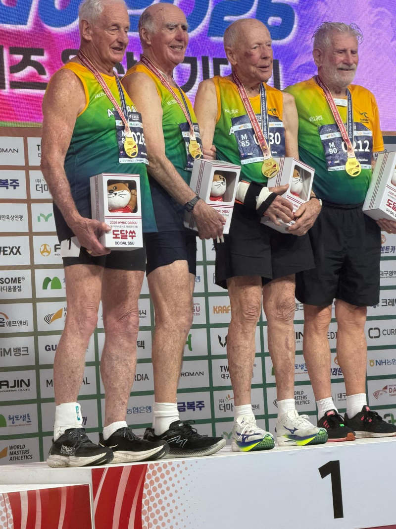 Laurence Quinlivan on the podium
