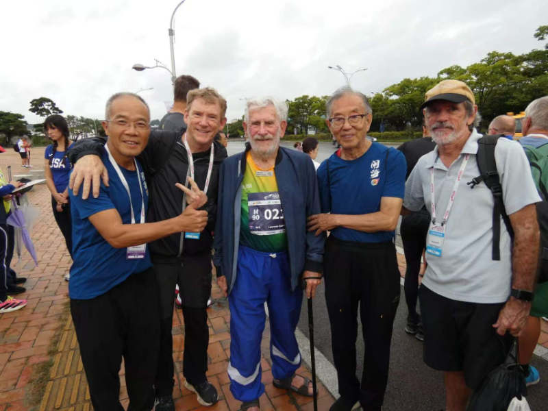 Laurence Quinlivan with his two sons in Korea