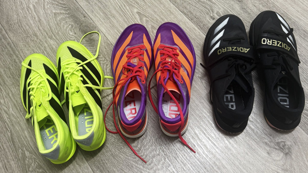 A pair of track spikes